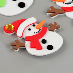 Набор наклеек новогодних «Снеговики» - Фото 3