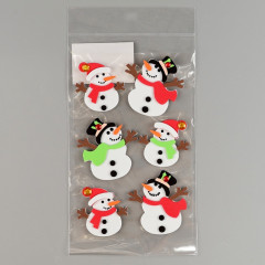 Набор наклеек новогодних «Снеговики» - Фото 5