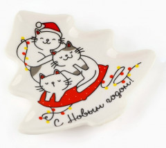 Подставка для чайных пакетиков «С Новым годом. Котики» - Фото 1