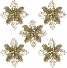 Набор украшений ёлочных «Цветок с клипсой» - Фото 2