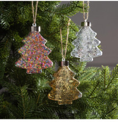 Набор игрушек елочных с подсветкой «Ёлочки» - Фото 4