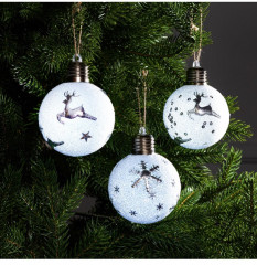 Набор шаров елочных «Серебристые узоры» - Фото 3