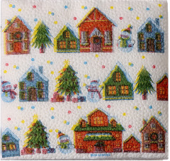 Набор салфеток «С Новым годом. Домики» - Фото 2