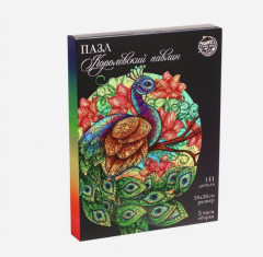 Пазл фигурный «Королевский павлин» - Фото 6