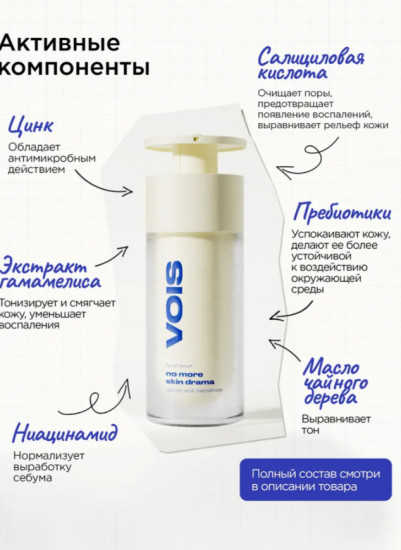 Сыворотка для лица с ниацинамидом для проблемной и комбинированной кожи