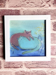 Картина маслом ручной работы «Уютное счастье» - Фото 4