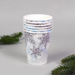 Набор стаканов одноразовых «Снежинки» - Фото 1