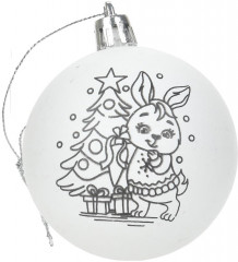 Роспись ёлочной игрушки «Зайчик» - Фото 2