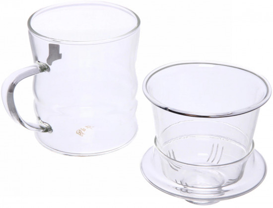 Кружка заварочная со стеклянным ситом «Хай-Тек»