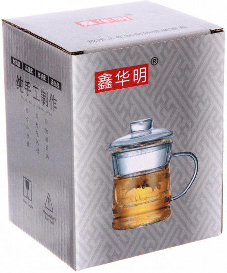 Кружка заварочная со стеклянным ситом «Хай-Тек»