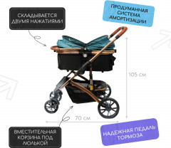Коляска для собак и кошек с амортизацией - Фото 5