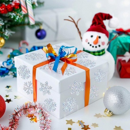 Рулон с наклейками «Снежинки»