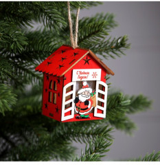 Игрушка ёлочная «Дом с Дедом Морозом» - Фото 4