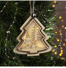 Игрушка ёлочная «Ёлочка с Дедом Морозом» - Фото 4