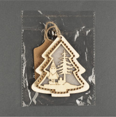 Игрушка ёлочная «Ёлочка с Дедом Морозом» - Фото 6