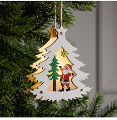 Игрушка ёлочная «Ёлочка с Дедом Морозом» - Фото 3