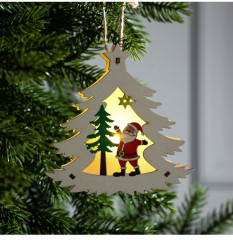 Игрушка ёлочная «Ёлочка с Дедом Морозом» - Фото 4