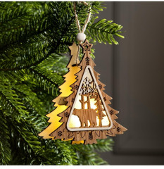 Игрушка ёлочная «Ёлочка с медведем» - Фото 3