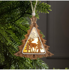 Игрушка ёлочная «Ёлочка с оленем» - Фото 5