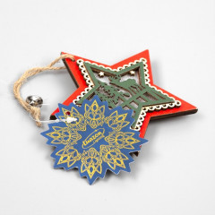 Игрушка ёлочная «Красная звезда с оленем» - Фото 6