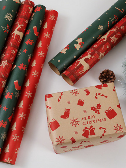 Набор бумаги упаковочной «Новогодний»