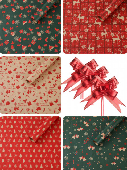 Набор бумаги упаковочной «Новогодний»