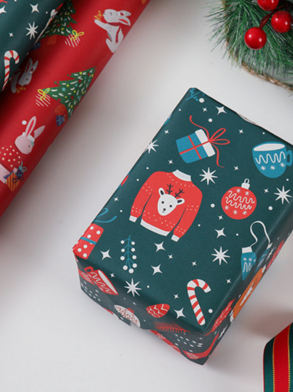 Набор бумаги упаковочной «Новогодний»