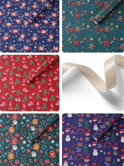 Набор бумаги упаковочной «Новогодний»