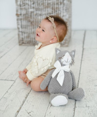 Игрушка мягкая «Котик Мурзик с бантом» - Фото 4