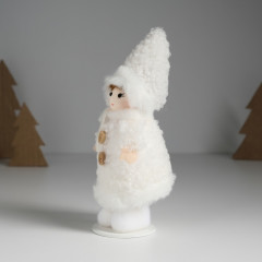 Кукла интерьерная текстильная «Малышка в барашковой шубке» - Фото 2