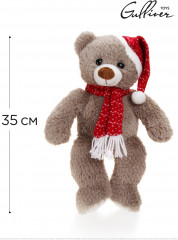 Игрушка мягкая «Мишка в колпаке и шарфе» - Фото 7