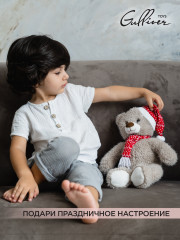 Игрушка мягкая «Мишка в колпаке и шарфе» - Фото 12