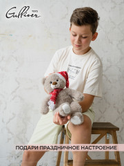 Игрушка мягкая «Мишка в колпаке и шарфе» - Фото 16