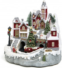 Статуэтка музыкальная с LED-подсветкой «Зимний городок» - Фото 4