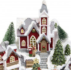 Статуэтка музыкальная с LED-подсветкой «Зимний городок» - Фото 6