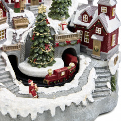 Статуэтка музыкальная с LED-подсветкой «Зимний городок» - Фото 7