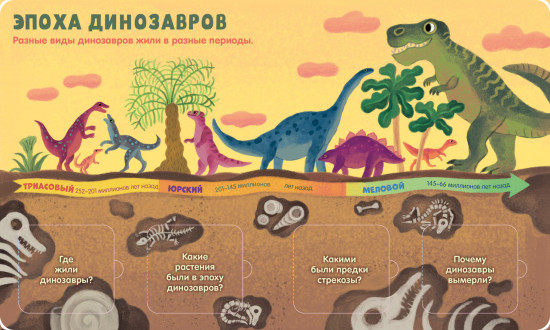 Динозавры. Книжка с окошками