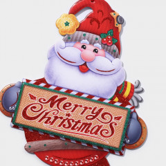 Украшение новогоднее настенное «Дедушка мороз на коньках» - Фото 2