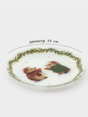 Тарелка «Новогодние зверята» - Фото 1
