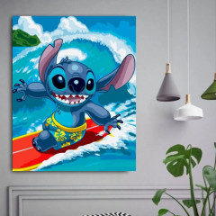 Картина по номерам «Стич на волне» - Фото 2