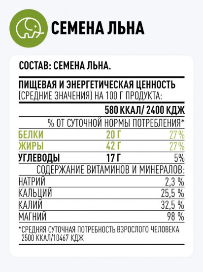 Семена льна коричневого