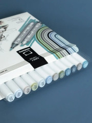 Набор спиртовых маркеров «Серые» - Фото 5