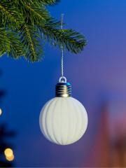 Шар ёлочный «Бархатный зефир» - Фото 4