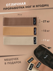 Набор тканевых фитнес-резинок - Фото 1