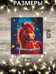 Набор магнитов новогодних «Год Лошади 2026» - Фото 4