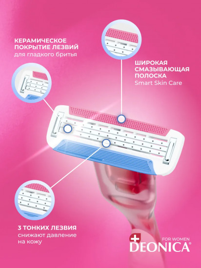 Станок бритвенный женский со сменной кассетой