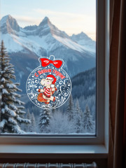 Наклейка интерьерная «Лошадка и в шапочке» - Фото 3