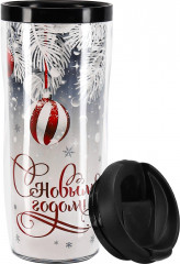 Термокружка «Елочки и шарики» - Фото 1