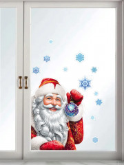 Наклейки для окон «Дед Мороз заглядывает в окно» - Фото 4