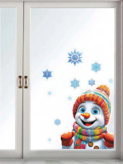 Наклейки для окон «Снеговик заглядывает в окно» - Фото 4